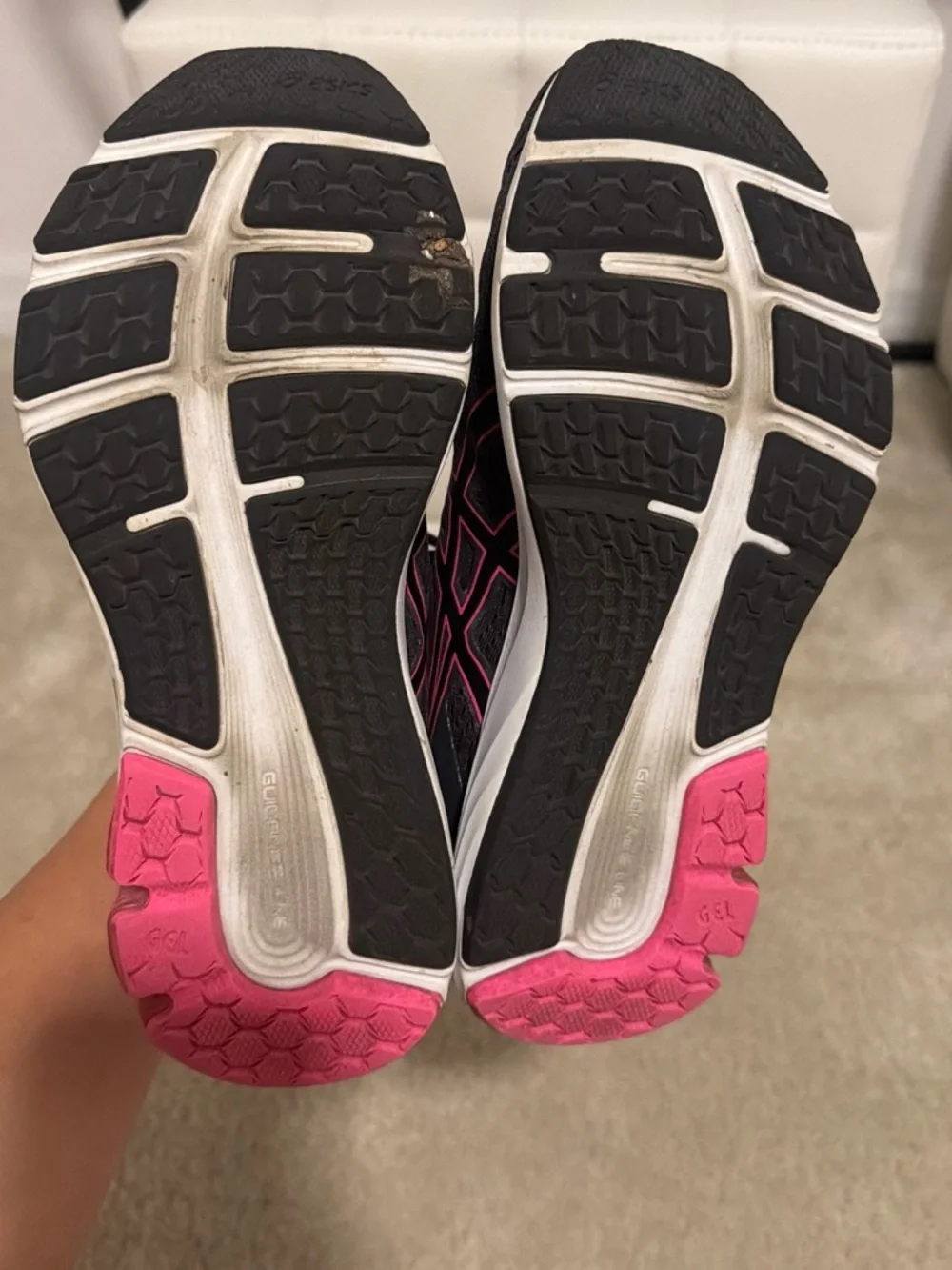 ASICS Gel-Pulse II Women's Running Shoes — Dark Gray with Pink Accents